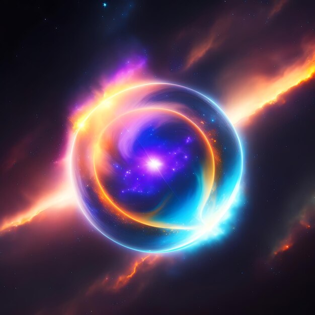 Premium AI Image Exploding star in space Supernova nebula galaxy Astronomy science in deep space
