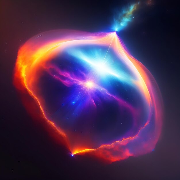 Premium AI Image Exploding star in space Supernova nebula galaxy Astronomy science in deep space