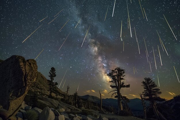 Explore the aweinspiring beauty of meteor showers generative ai