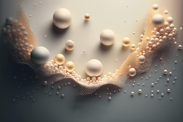 Explore the beauty of natural pearl banner jewel for glamour generative ai