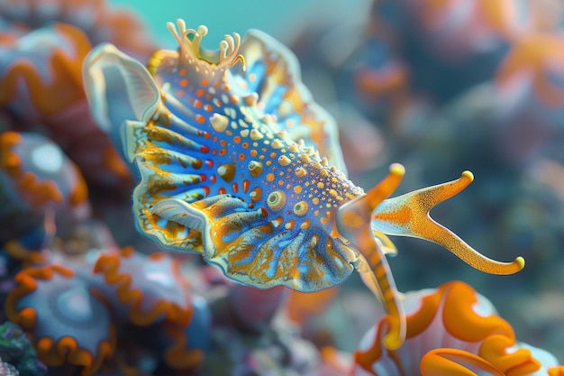 海洋生物のカラフルな世界を探索し, エンコジェネレーティブアイ