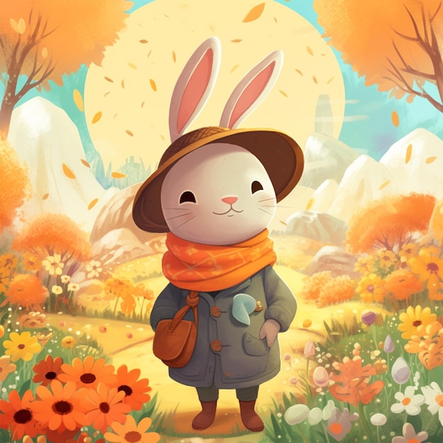 Explore cute rabbits' whimsical journeys during the