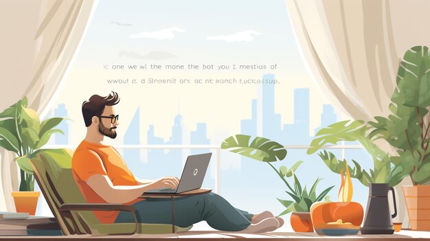 Photo explore the daily routine of this freelancer