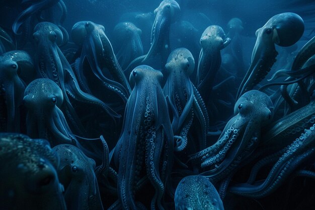 Explore the depths where Humboldt squid reign thei generative ai