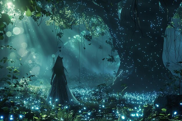 Explore the enchanting beauty of an ancient forest generative ai