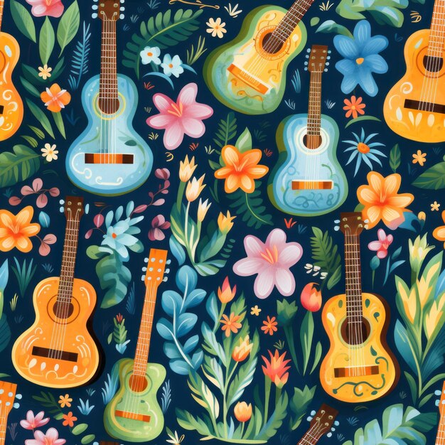 Music - Abstract Guitar 4K wallpaper download