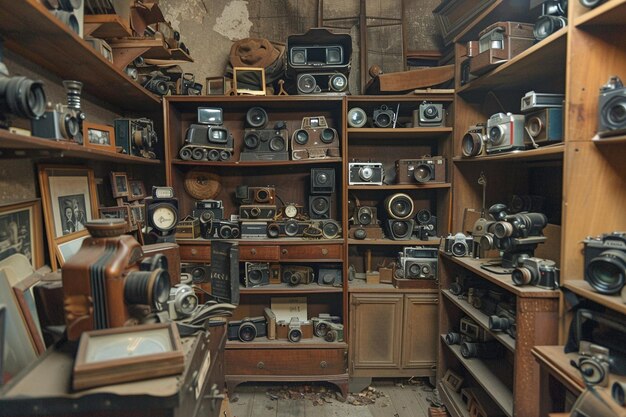 Foto esplorare il mondo affascinante della vintage pography generative ai