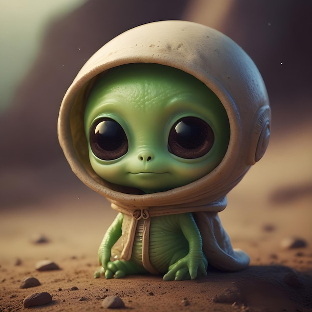 Explore the Galaxy with Charming Cute Alien Graphics