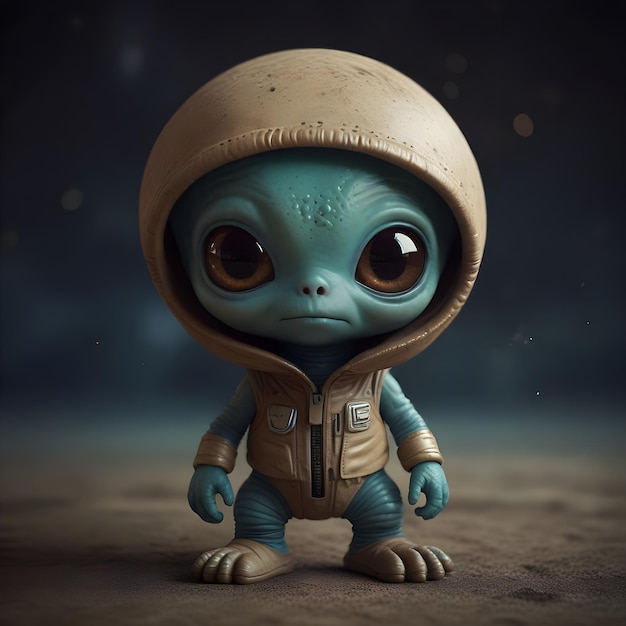 Explore the Galaxy with Charming Cute Alien Graphics