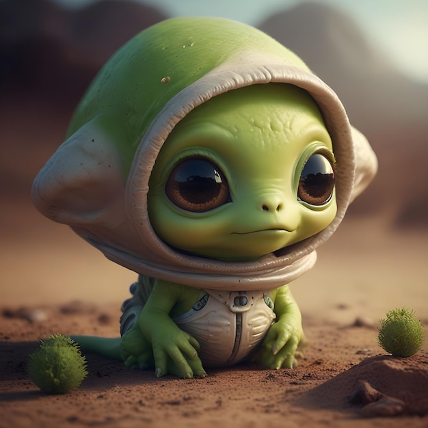 Explore the Galaxy with Charming Cute Alien Graphics