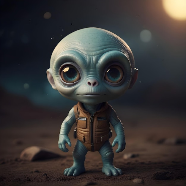 Explore the Galaxy with Charming Cute Alien Graphics