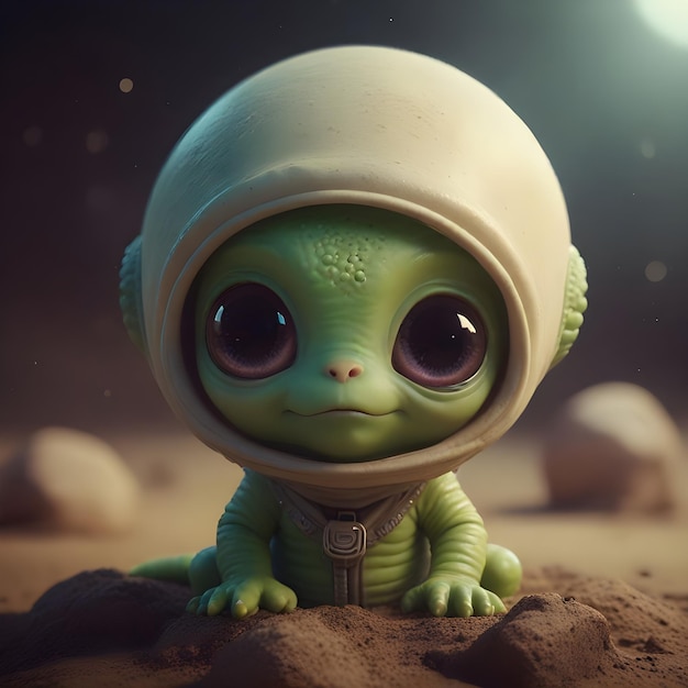 Explore the Galaxy with Charming Cute Alien Graphics