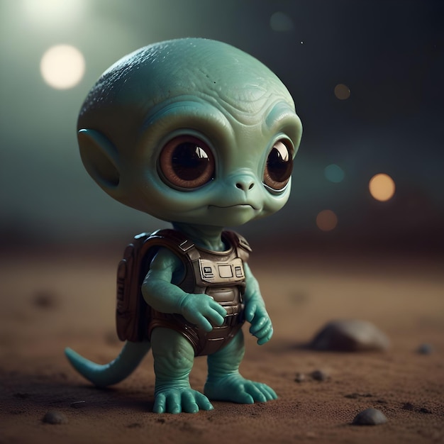 Explore the Galaxy with Charming Cute Alien Graphics