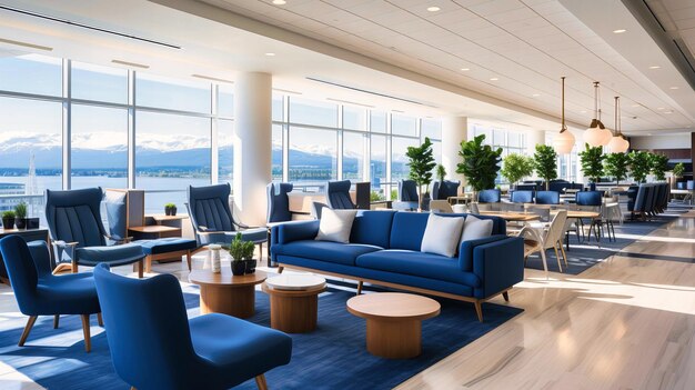 Explore the intersection of business and travel with this architectural masterpiece The modern design spacious interior and airport setting create a dynamic and stylish environment