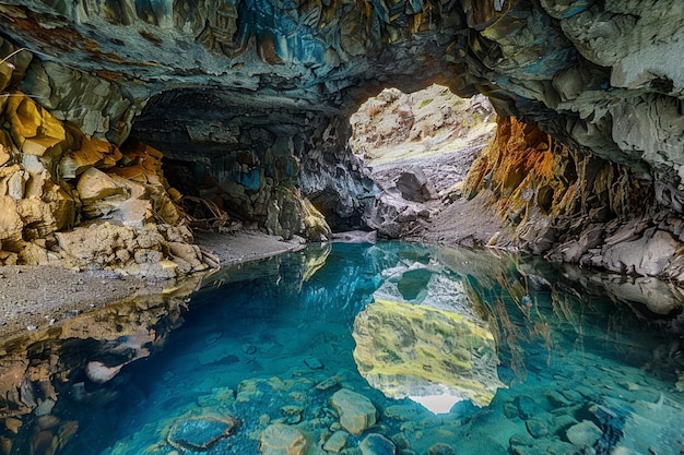 Explore the lava tube caves of Vatnshellir where u generative ai