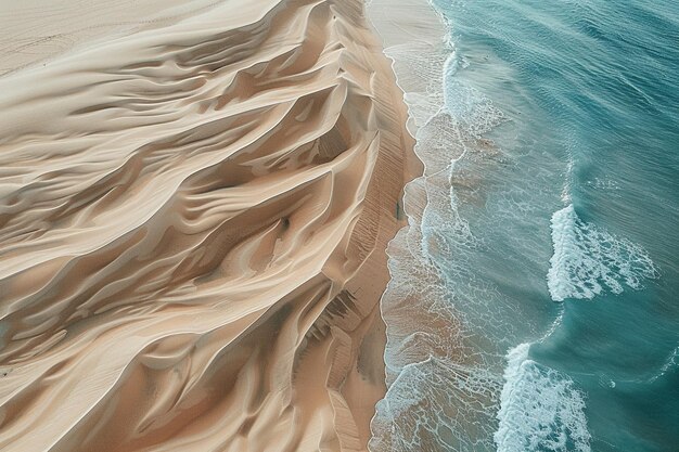 Исследуйте морскую картину, где пляжи переплетаются.