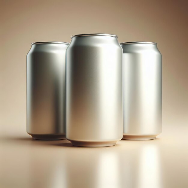 Explore the sleek modernity of our aluminum can mockup a perfect template for showcasing your beve