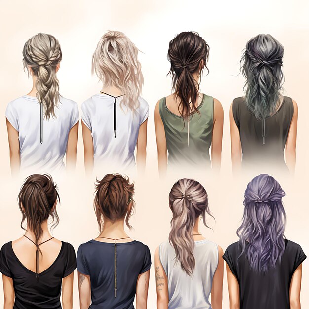 Explore Stunning Hairstyle Designs Concepts and Illustrations Clipart and More for Your Collections