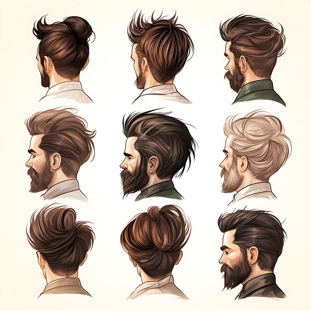 Explore Stunning Hairstyle Designs Concepts and Illustrations Clipart and More for Your Collections