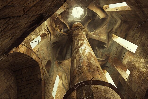 사진 지식 생성의 탑 인 manuscript spire를 탐험하십시오.