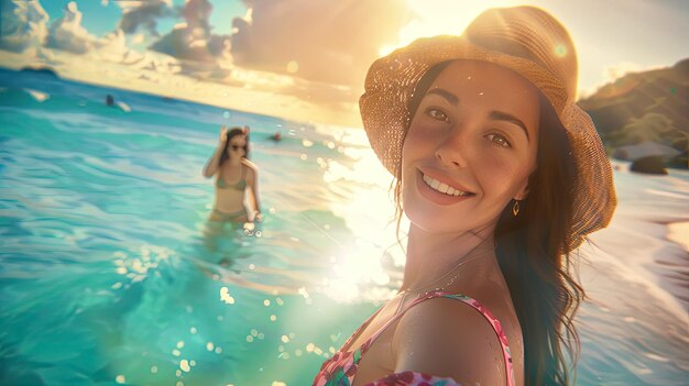  Premium Photo | Explore vacation selfie