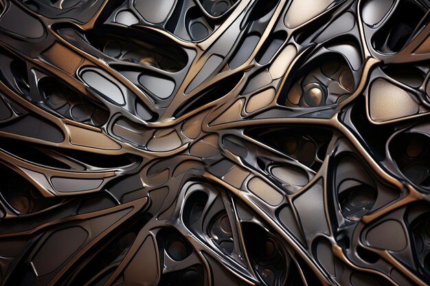 Photo exploring the alluring art of abstract metal through a closeup lens