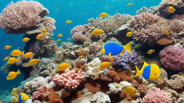 Exploring the Beauty of Fish Swimming in a Vibrant Coral Reef 8K Regulation