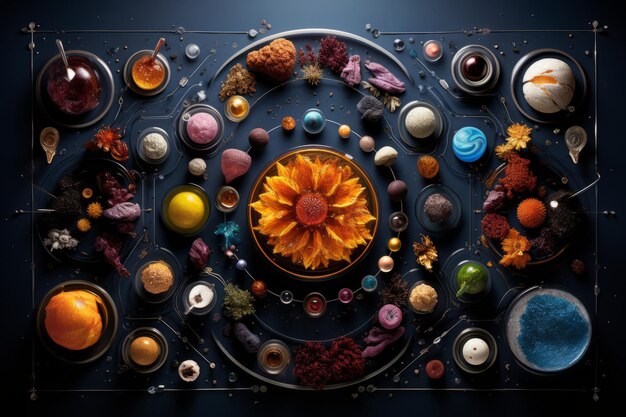 Exploring Culinary Cosmos Unveiling Wundervoll Galaxies through Knolling and James Webb Photography