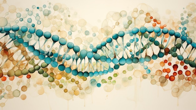 Photo exploring genetics unlocking the code of life watercolor