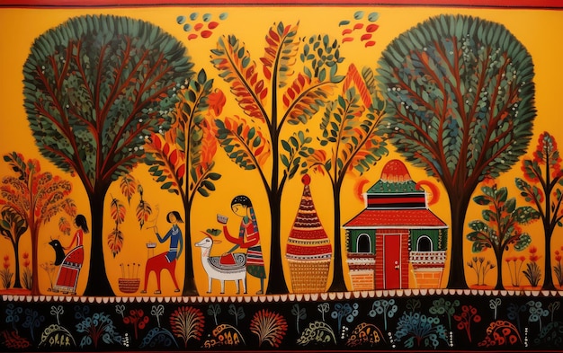 Exploring the Hand Painted Charpai Folk Art Generative AI
