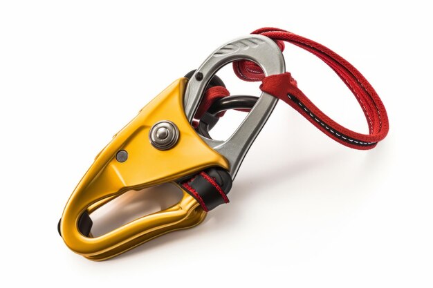 Photo exploring heights safely a closeup of the atc sport belay device essential climbing gear