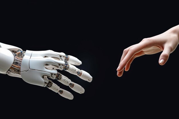 Photo exploring humanmachine collaboration robotic handshakes ai integration