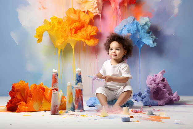写真 無限の創造性を探求する あなたの赤ちゃんの芸術的な才能を燃やす