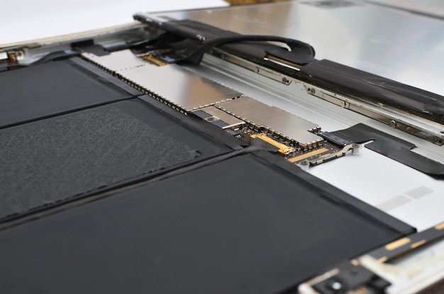 Exploring the inside of a modern tablet highlighting advanced repair technology