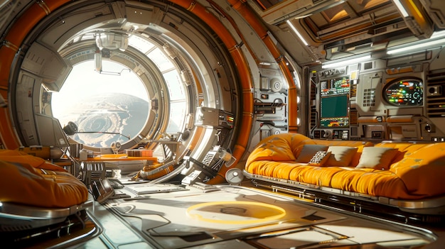 Exploring the Interiors of a Futuristic Spaceship A Game Environment Concept Art in Unreal Engine