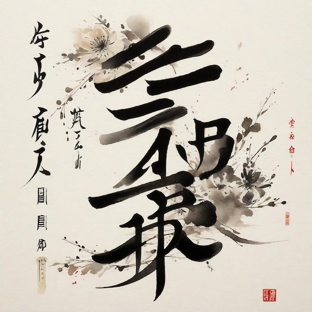 Photo exploring kanji calligraphy life dream spirit believe