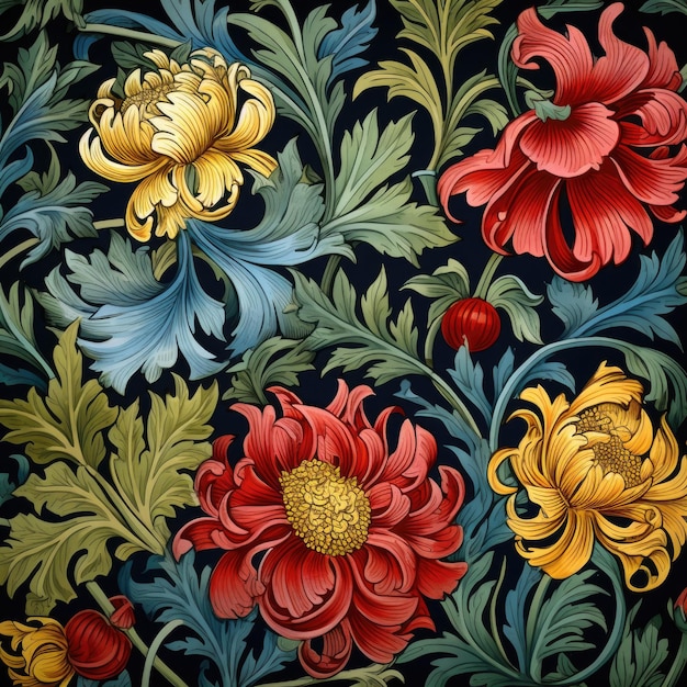 Exploring the Multicolored Beauty of William Morris' Repeating Patterns