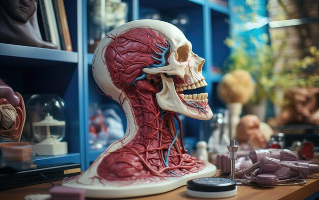 Photo exploring nasal and oral anatomy a detailed medical study model