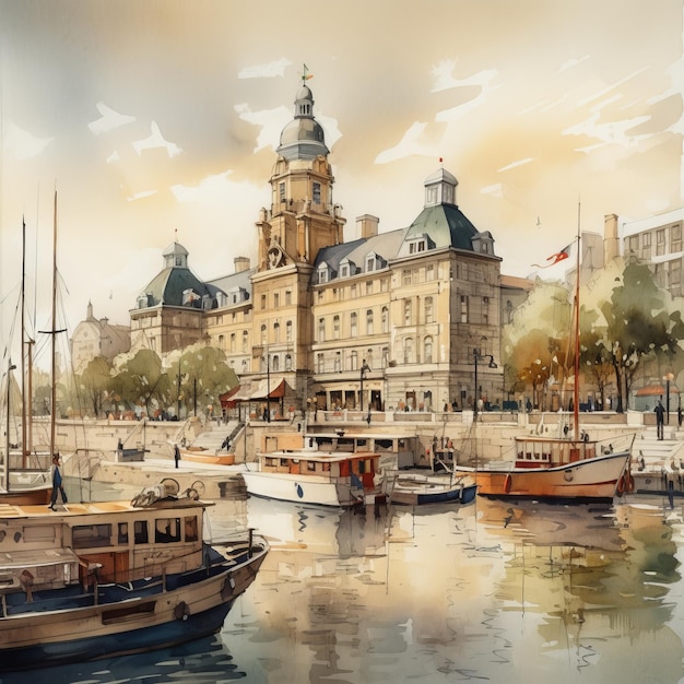 アンジェラ・ハオ 39 のスケッチと水彩画でモントリオールの旧港を探索する