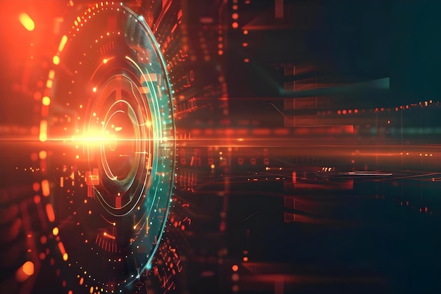 exploring quantum computing and big data analytics through abstract polygonal grid technology lens effect concept quantum computing big data analytics abstract polygonal grid