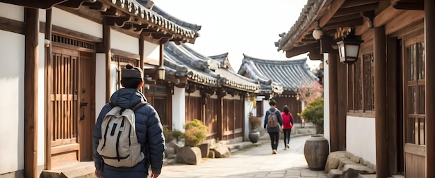 사진 jeonju heritage trail을 탐험하고 hanok 마을을 통해 전통적인 경험을 경험합니다.