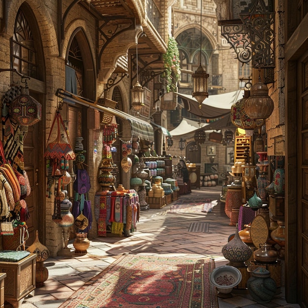 Photo exploring the vibrant khan el khalili bazaar in cairo