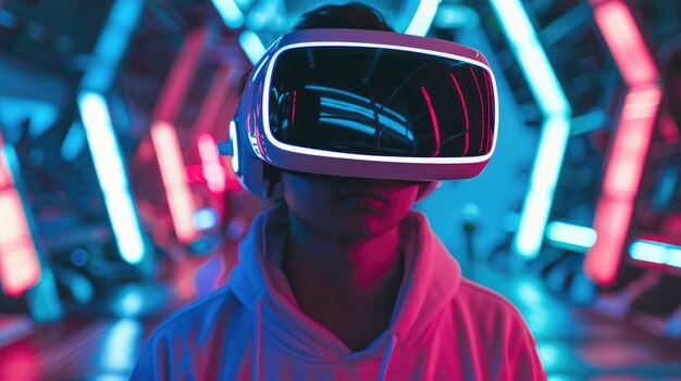 仮想現実の未来的なVR環境を探索する