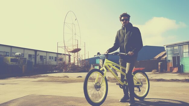 Photo exploring the world on hybrid bicycles