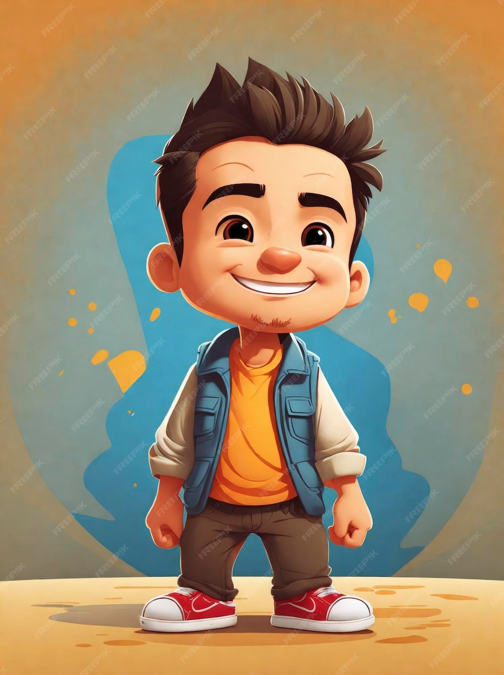 Premium Photo Exploring a World of Playful Color in Chibi Cartoons