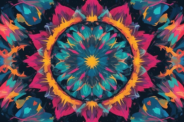 Explosie Kaleidoscoop Abstracte symmetrie met geometrische patronen