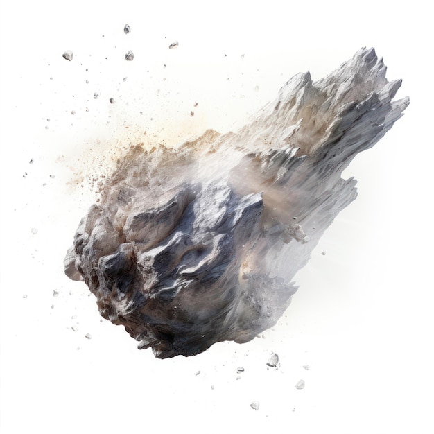 Foto explosie van kolen geïsoleerd op een witte achtergrond 3d-weergave