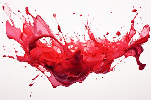 Explosie van rood een levendig contrast met puur wit Zie de verbazingwekkende afbeelding