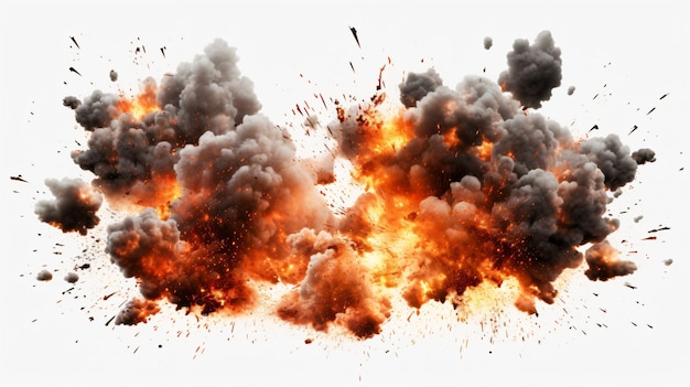 Explosion border isolated on transparent background