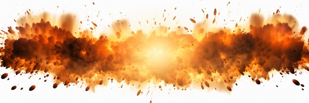 Explosion border isolated on transparent background